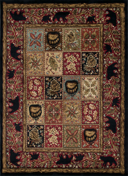 American Destinations Masters Lodge Ebony 5'3"x7'3" Area Rug | 100% Polypropylene | Machine Loomed | 10 mm pile height