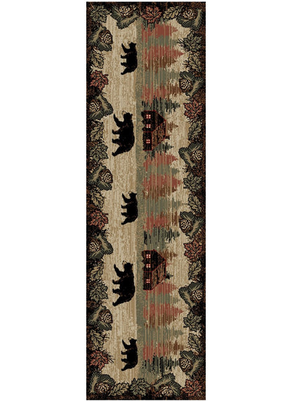 American Destinations Happy Valley Multi 2'3"x7'7" Area Rug | 100% Polypropylene | Machine Loomed | 10 mm pile height