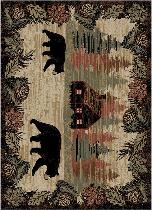 American Destinations Happy Valley Multi 2'3"x7'7" Area Rug | 100% Polypropylene | Machine Loomed | 10 mm pile height