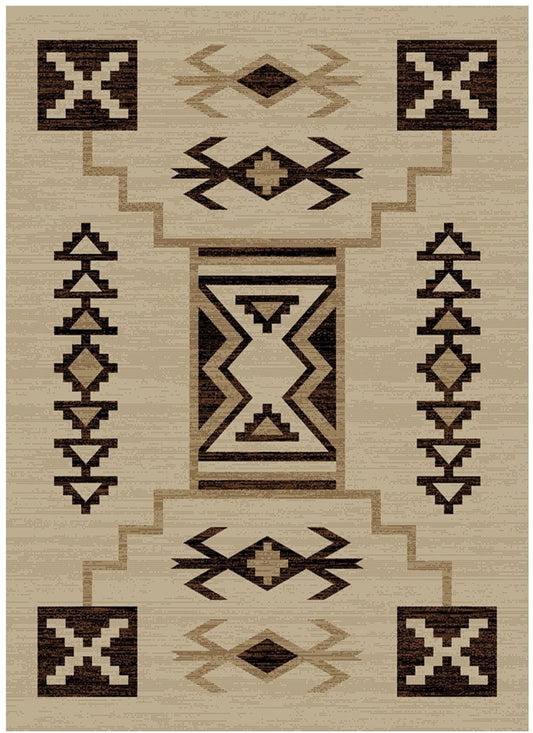 American Destinations Mission Viejo Ivory 7'10"x9'10" Area Rug | 100% Polypropylene | Machine Loomed | 10 mm pile height