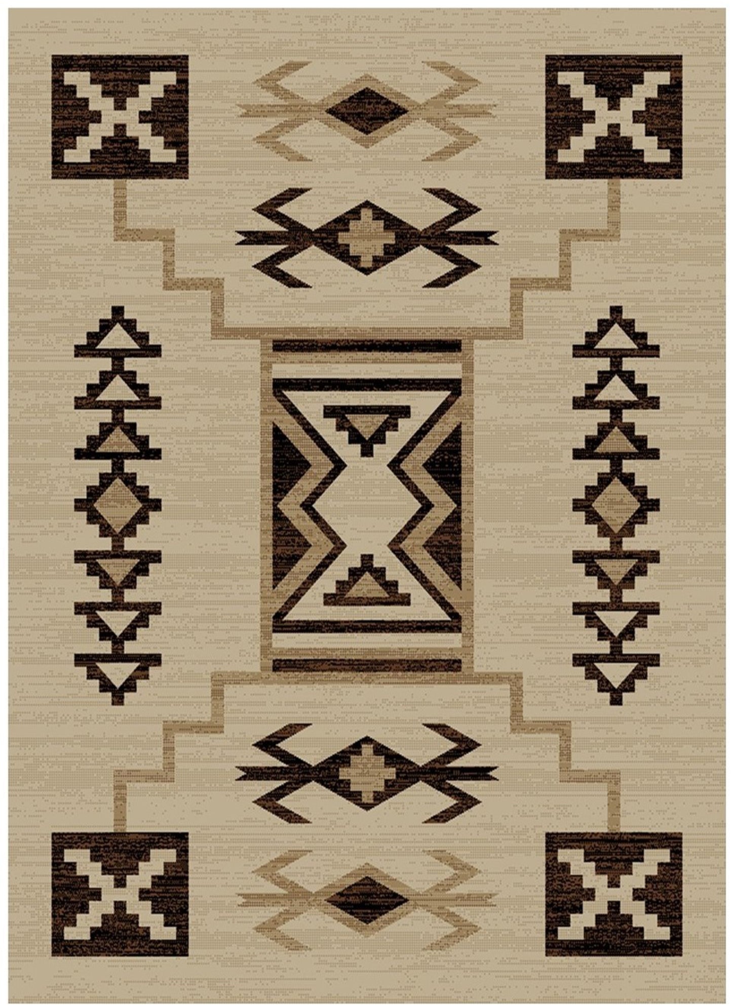 American Destinations Mission Viejo Ivory 5'3"x7'3" Area Rug | 100% Polypropylene | Machine Loomed | 10 mm pile height