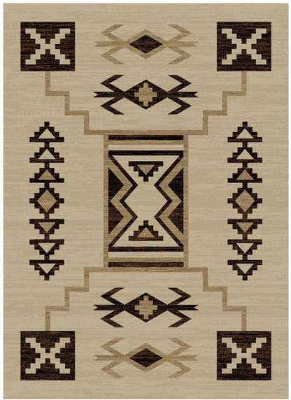 American Destinations Mission Viejo Ivory 5'3"x7'3" Area Rug | 100% Polypropylene | Machine Loomed | 10 mm pile height