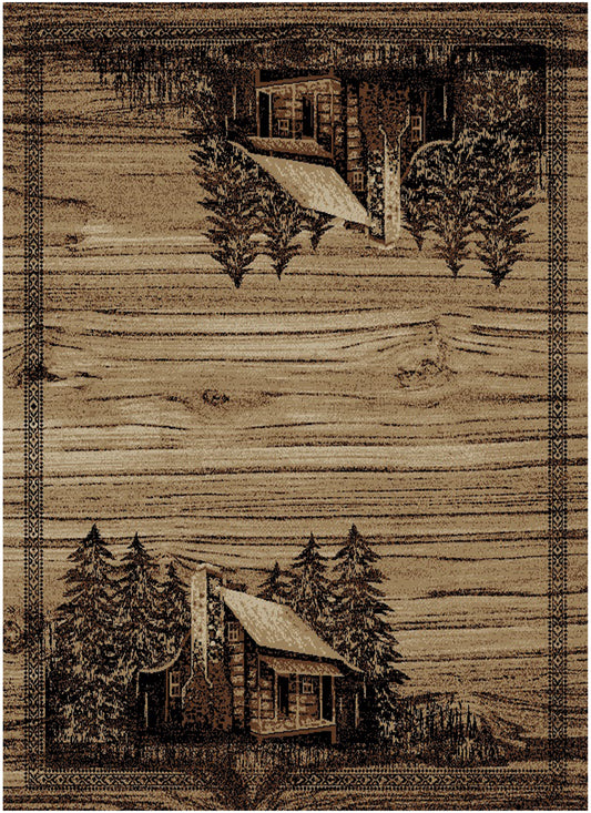 American Destinations Rocky Bottom 7'10"x9'10" Area Rug | 100% Polypropylene | Machine Loomed | 10 mm pile height