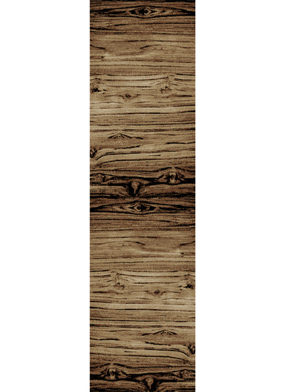 American Destinations Lumberton Brown 2'3"x7'7" Area Rug | 100% Polypropylene | Machine Loomed | 10 mm pile height