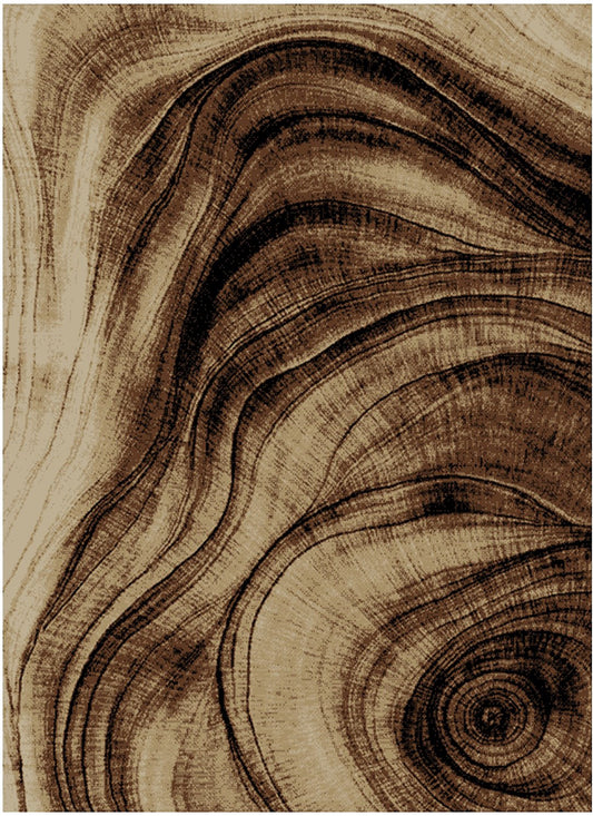 American Destinations Flat Top Brown 2'3"x3'3" Area Rug | 100% Polypropylene | Machine Loomed | 10 mm pile height