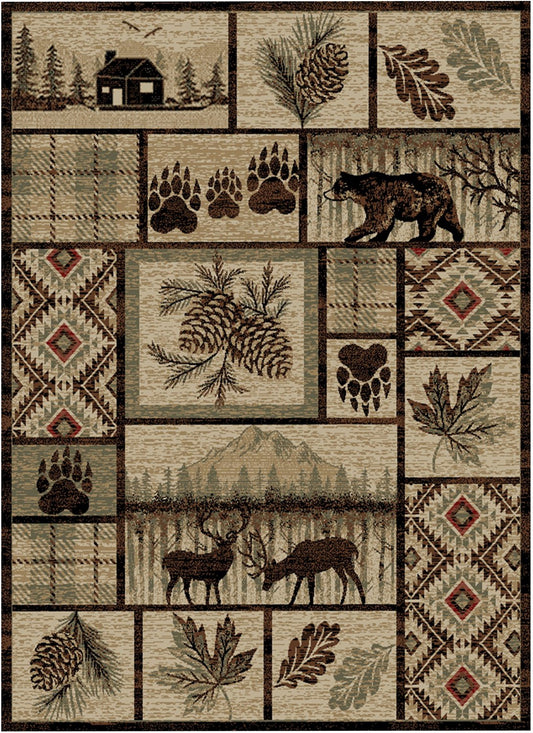 American Destinations Keystone Multi 5'3"x7'3" Area Rug | 100% Polypropylene | Machine Loomed | 10 mm pile height