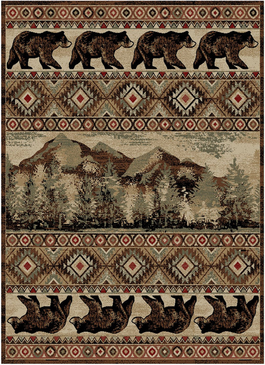 American Destinations Sunset Gap Multi 7'10"x9'10" Area Rug | 100% Polypropylene | Machine Loomed | 10 mm pile height
