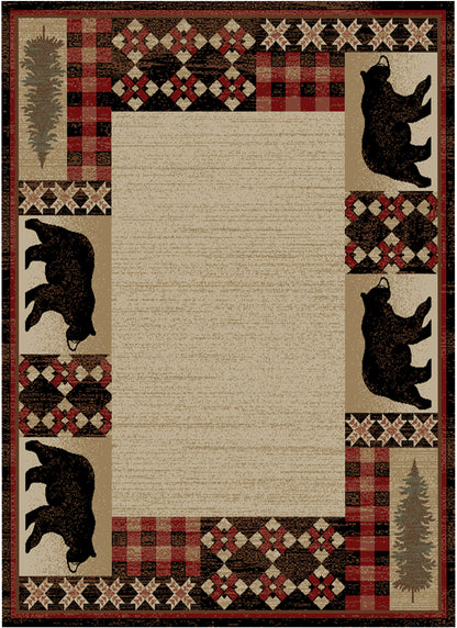 American Destinations Edgewood Multi 2'3"x3'3" Area Rug | 100% Polypropylene | Machine Loomed | 10 mm pile height