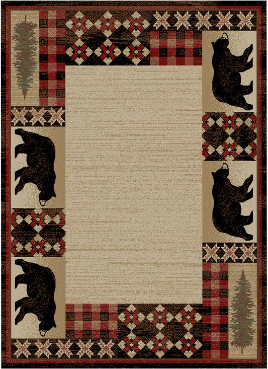 American Destinations Edgewood Multi 2'3"x7'7" Area Rug | 100% Polypropylene | Machine Loomed | 10 mm pile height