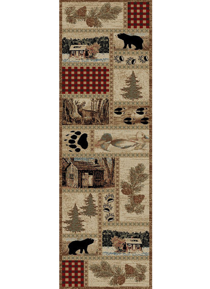 American Destinations Getaway Trail Multi 9'2"x12'6" Area Rug | 100% Polypropylene | Machine Loomed | 10 mm pile height