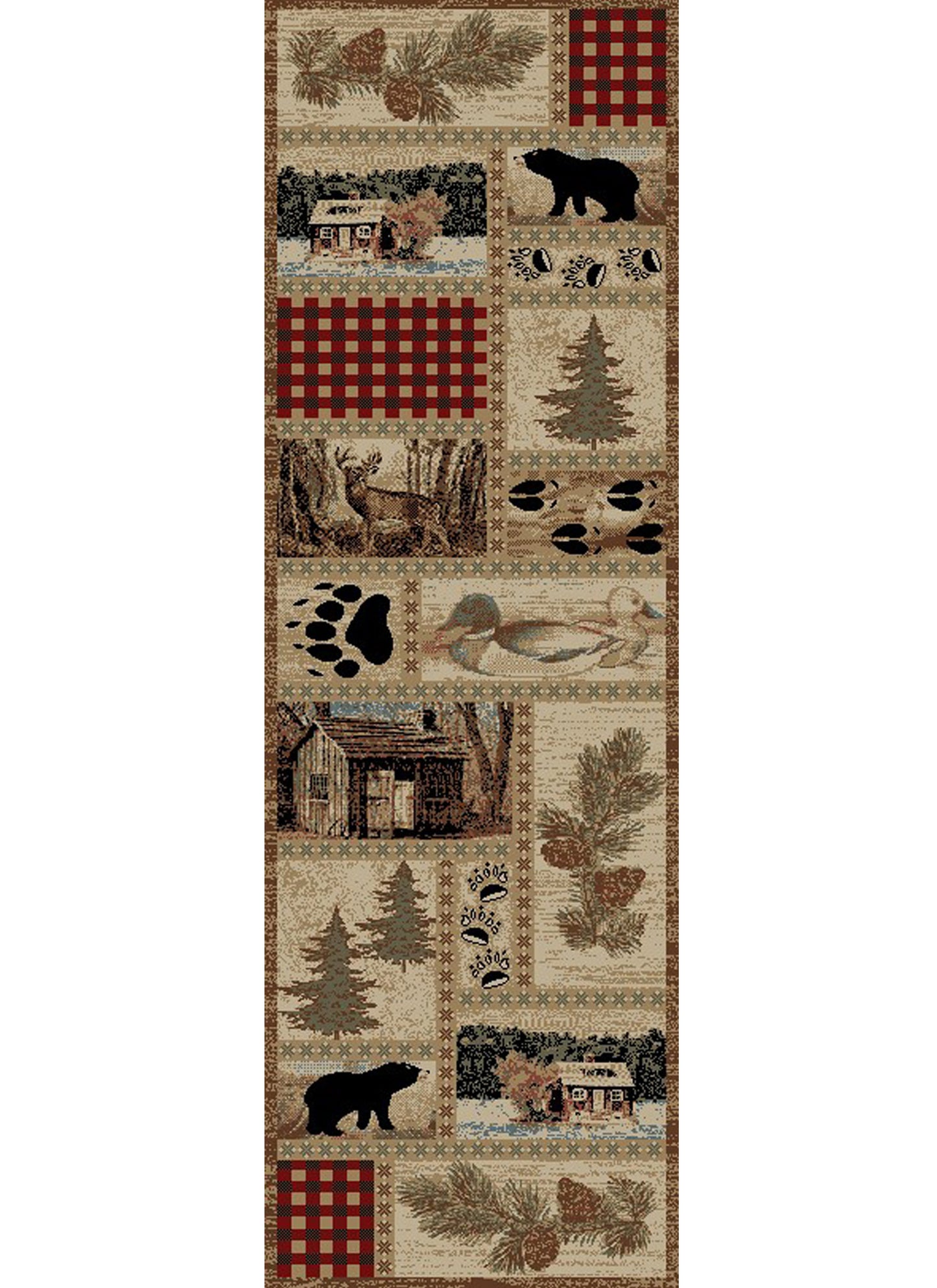 American Destinations Getaway Trail Multi 7'10"x9'10" Area Rug | 100% Polypropylene | Machine Loomed | 10 mm pile height