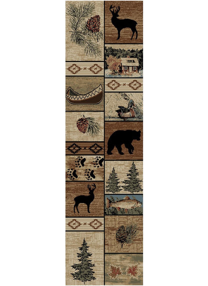 American Destinations Mountain Solitude Multi 9'2"x12'6" Area Rug | 100% Polypropylene | Machine Loomed | 10 mm pile height