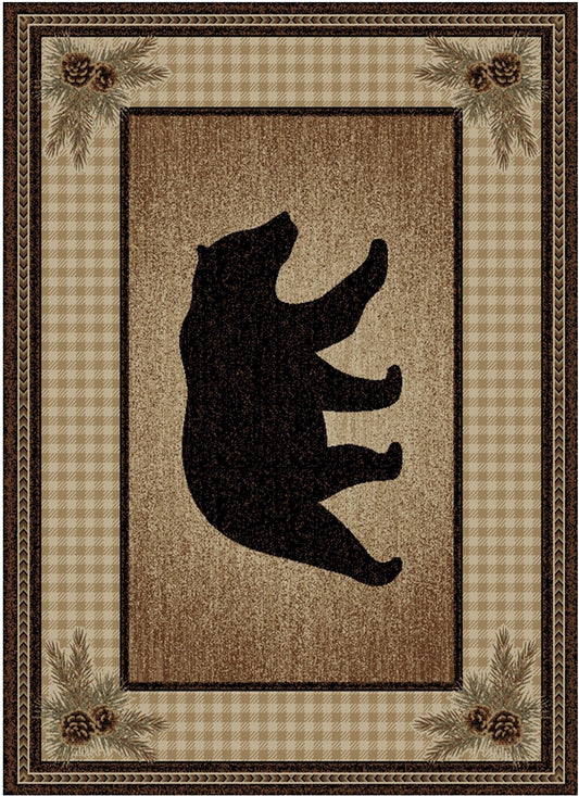American Destinations Townsend Brown 7'10"x9'10" Area Rug | 100% Polypropylene | Machine Loomed | 10 mm pile height