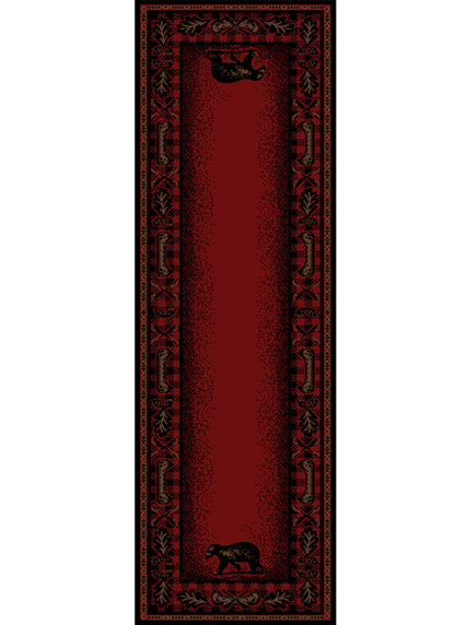 American Destinations Woodlands Plaid Claret 5'3"x7'3" Area Rug | 100% Polypropylene | Machine Loomed | 10 mm pile height