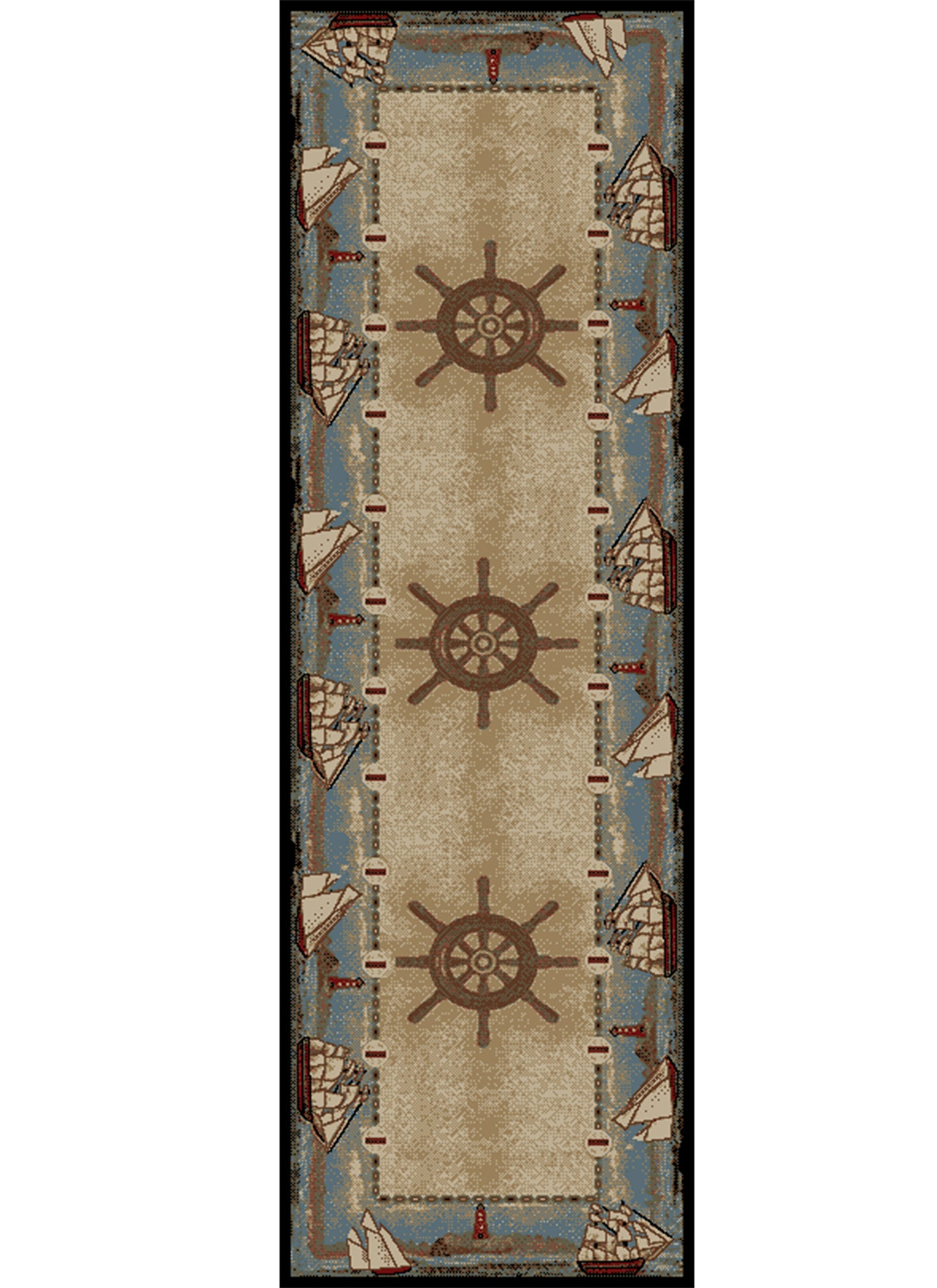 American Destinations Key West Multi 2'3"x3'3" Area Rug | 100% Polypropylene | Machine Loomed | 10 mm pile height