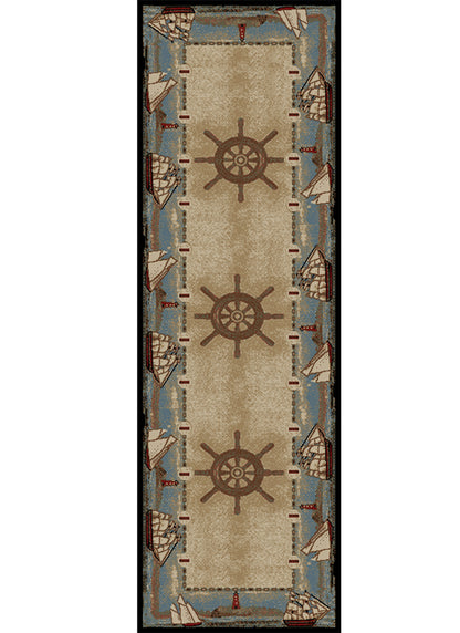 American Destinations Key West Multi 2'3"x3'3" Area Rug | 100% Polypropylene | Machine Loomed | 10 mm pile height