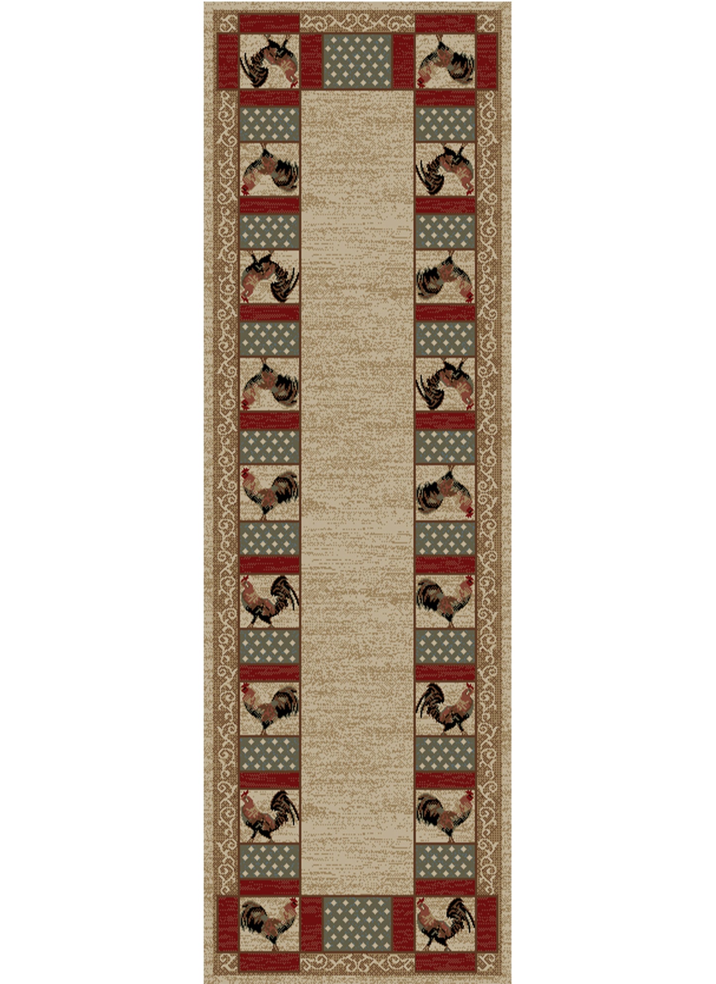 American Destinations Barnyard Ivory 5'3"x7'3" Area Rug | 100% Polypropylene | Machine Loomed | 10 mm pile height