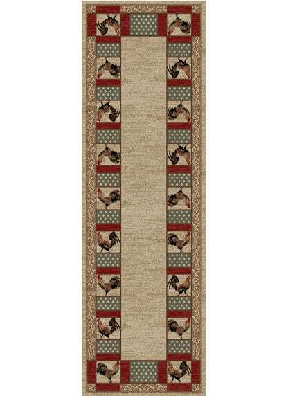 American Destinations Barnyard Ivory 5'3"x7'3" Area Rug | 100% Polypropylene | Machine Loomed | 10 mm pile height
