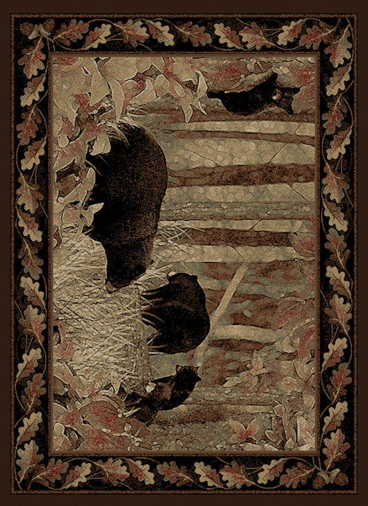 American Destinations Smokey Mountains Multi 7'10" Round Area Rug | 100% Polypropylene | Machine Loomed | 10 mm pile height