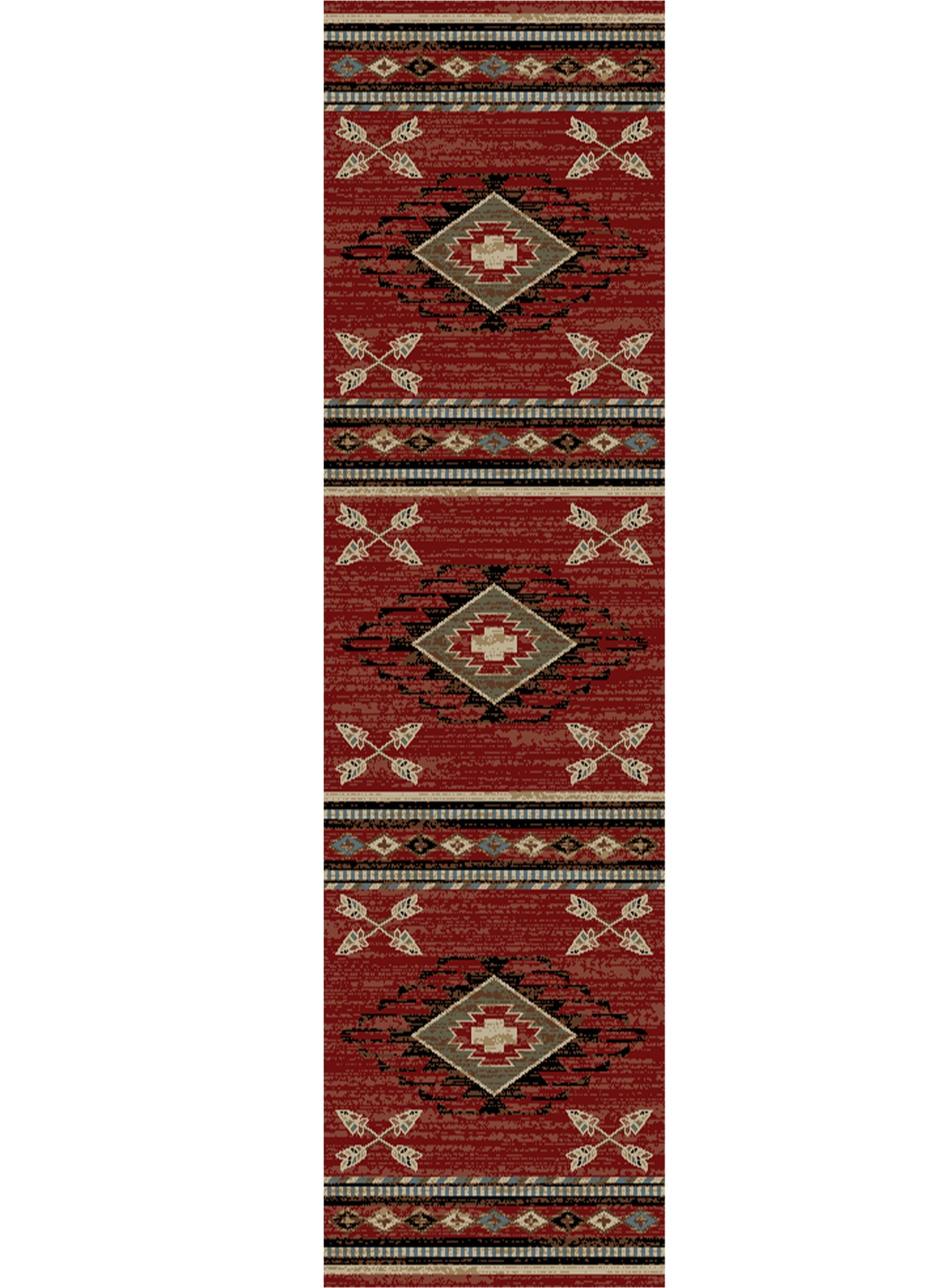 American Destinations Arrowhead Red 5'3"x7'3" Area Rug | 100% Polypropylene | Machine Loomed | 10 mm pile height