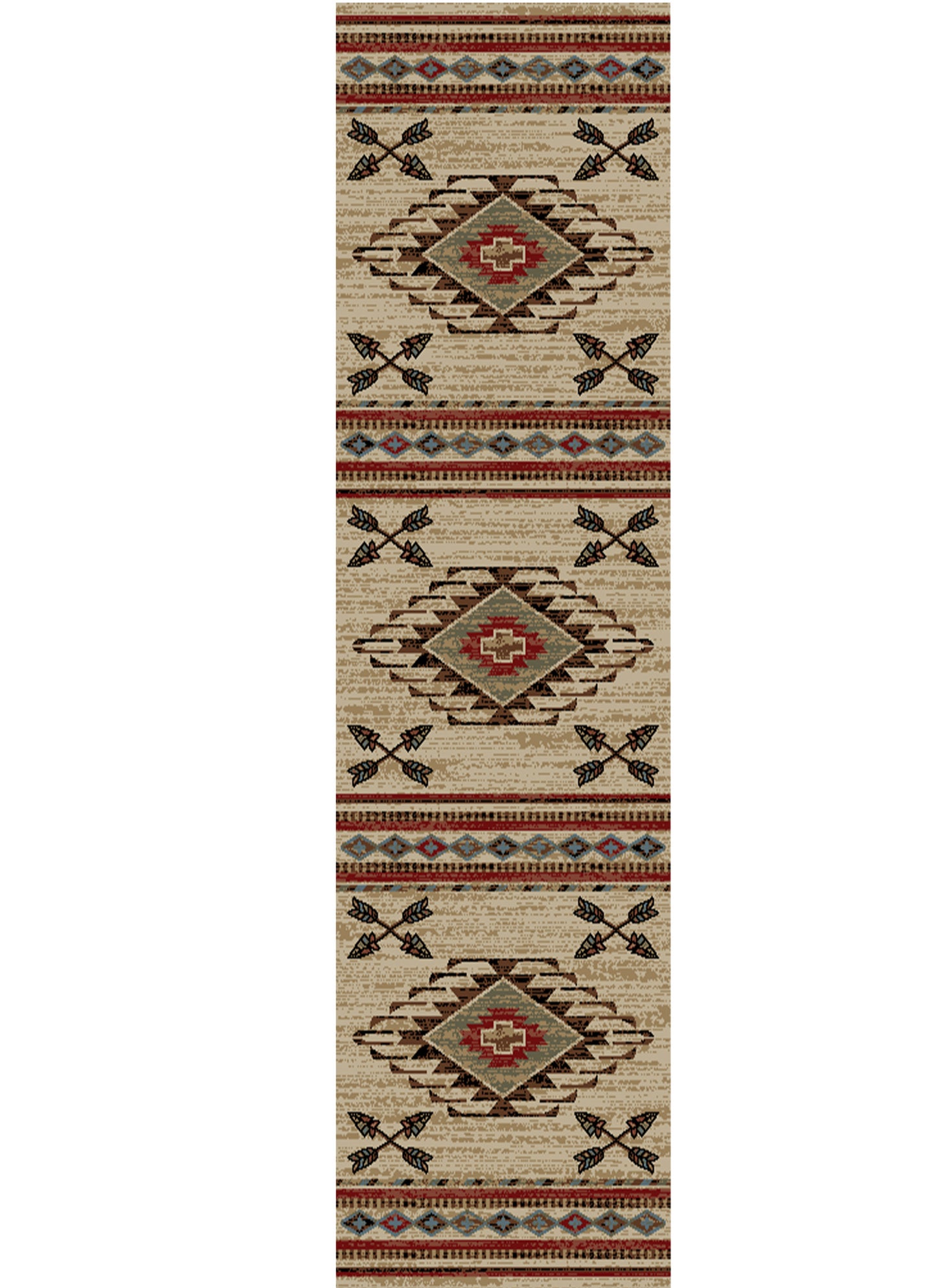 American Destinations Arrowhead Antique 7'10"x9'10" Area Rug | 100% Polypropylene | Machine Loomed | 10 mm pile height
