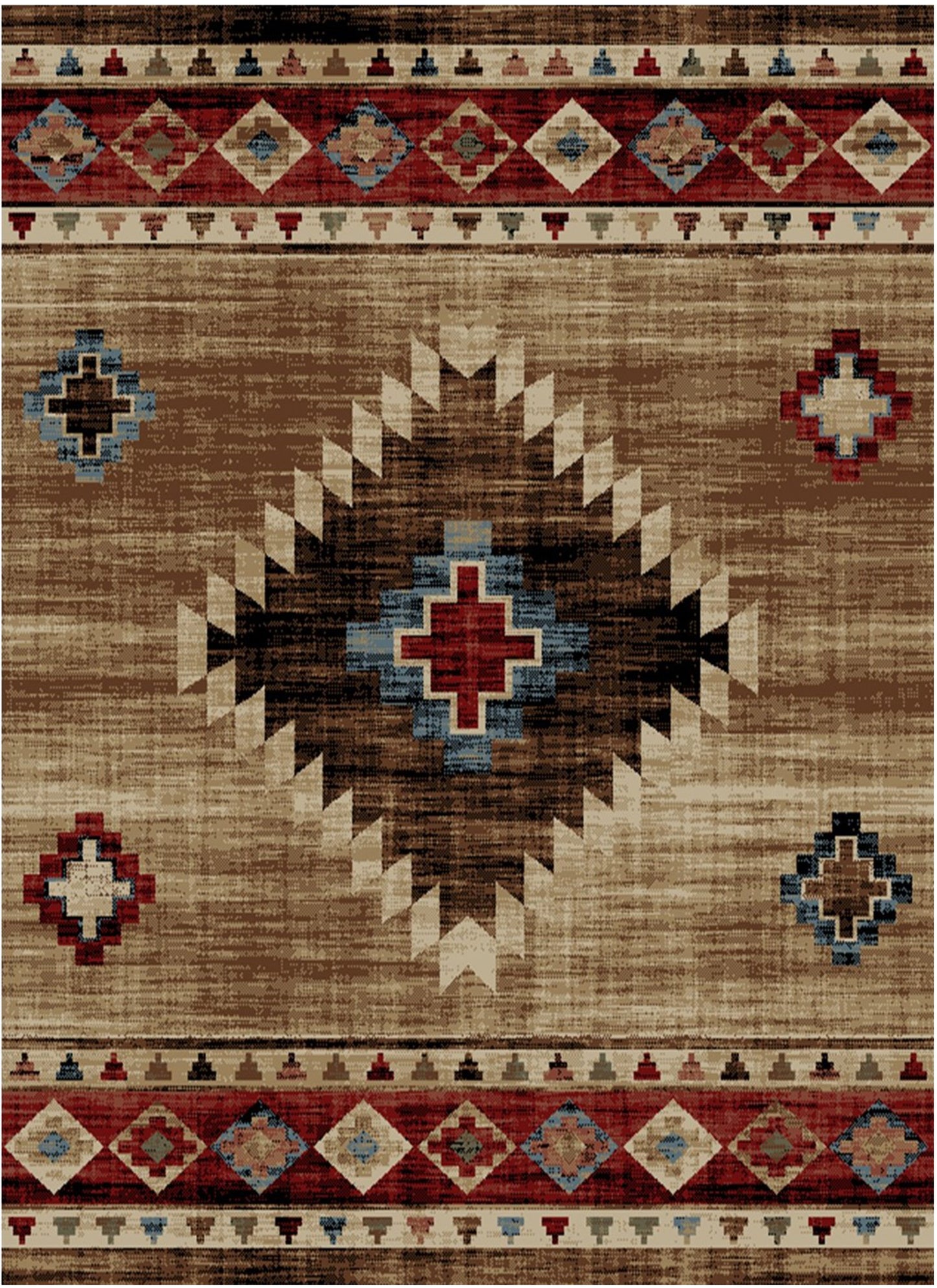 American Destinations Austin Multi 2'3"x3'3" Area Rug | 100% Polypropylene | Machine Loomed | 10 mm pile height