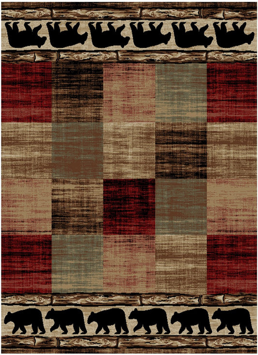 American Destinations Mentone Multi 7'10"x9'10" Area Rug | 100% Polypropylene | Machine Loomed | 10 mm pile height