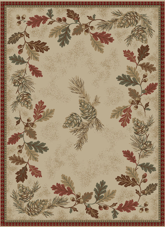 American Destinations Oak Mountain Multi 7'10"x9'10" Area Rug | 100% Polypropylene | Machine Loomed | 10 mm pile height