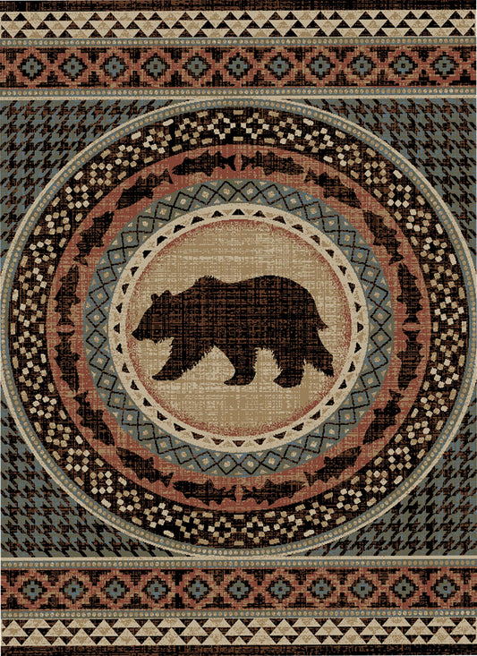 American Destinations Asheville Multi 5'3"x7'3" Area Rug | 100% Polypropylene | Machine Loomed | 10 mm pile height