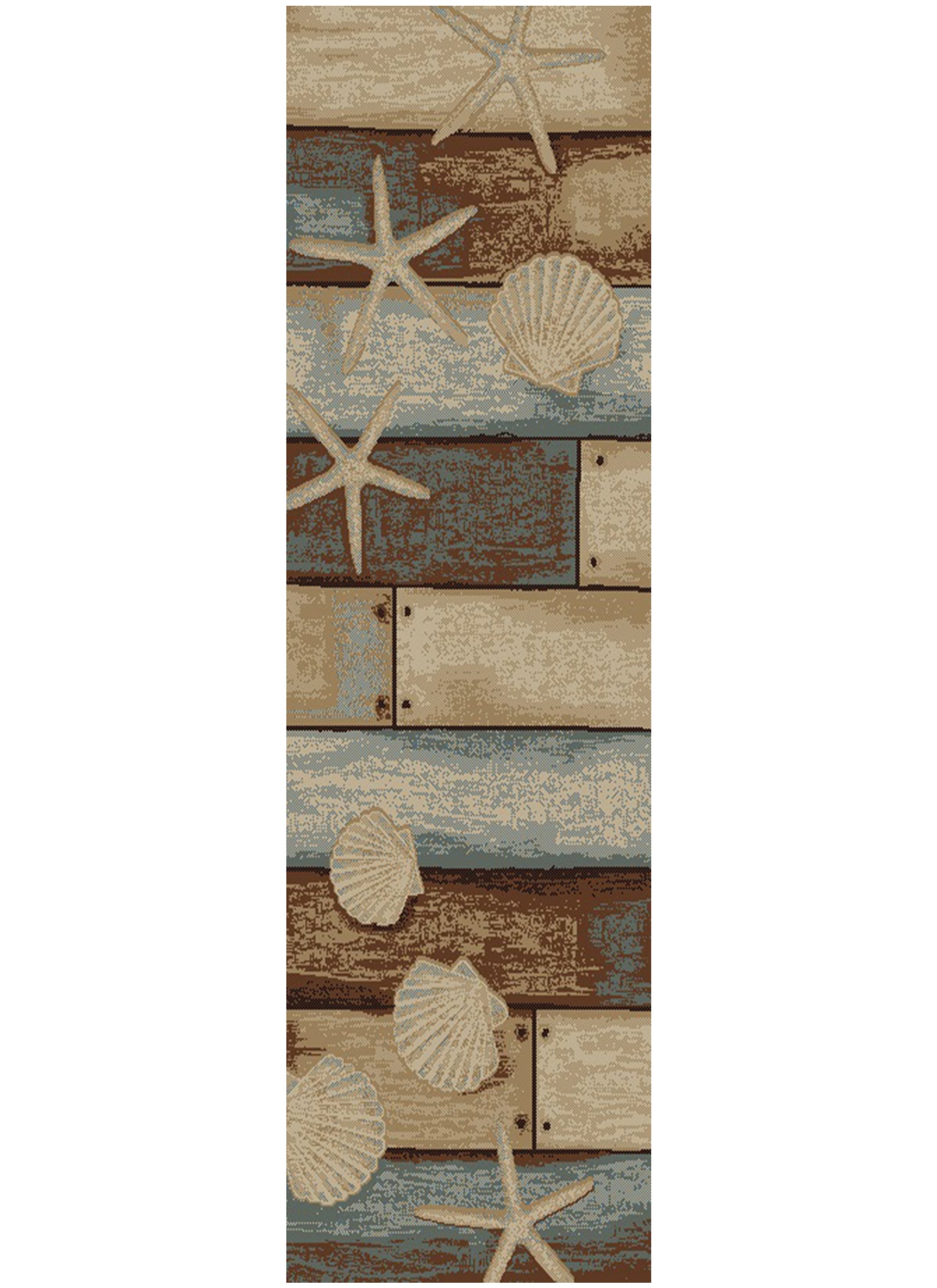 American Destinations Sea Life 7'10"x9'10" Area Rug | 100% Polypropylene | Machine Loomed | 10 mm pile height
