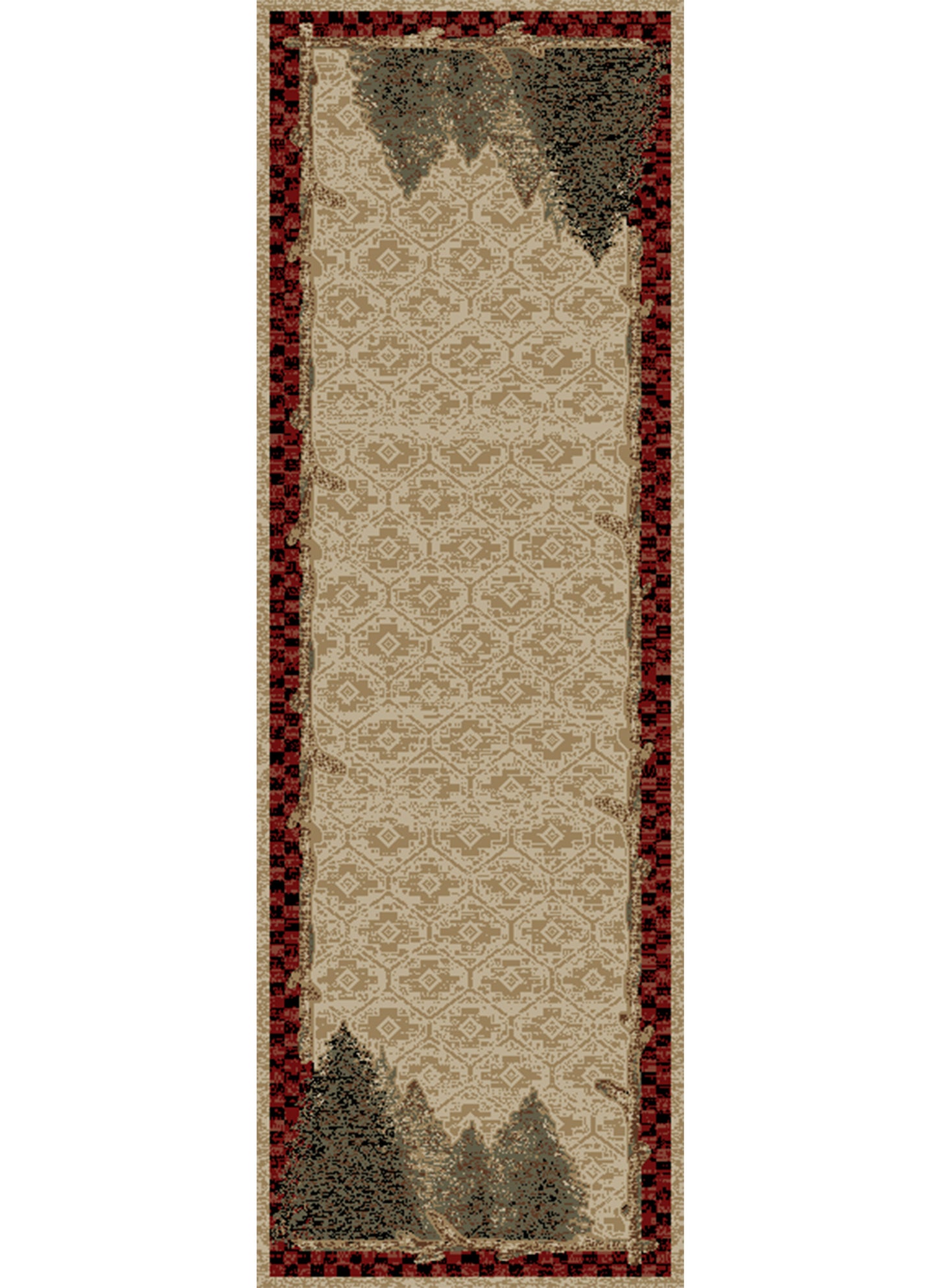 American Destinations Forest Antique 2'3"x3'3" Area Rug | 100% Polypropylene | Machine Loomed | 10 mm pile height