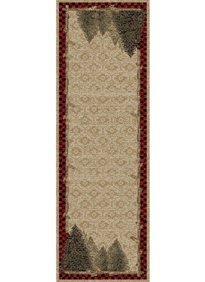 American Destinations Forest Antique 2'3"x3'3" Area Rug | 100% Polypropylene | Machine Loomed | 10 mm pile height