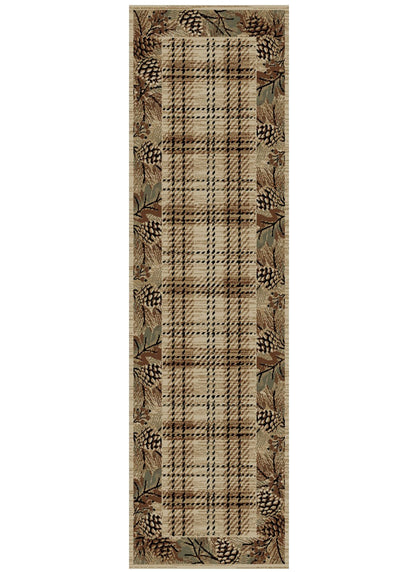 American Destinations Pembroke Plaid Multi 7'10"x9'10" Area Rug | 100% Polypropylene | Machine Loomed | 10 mm pile height