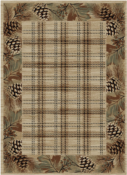 American Destinations Pembroke Plaid Multi 5'3"x7'3" Area Rug | 100% Polypropylene | Machine Loomed | 10 mm pile height