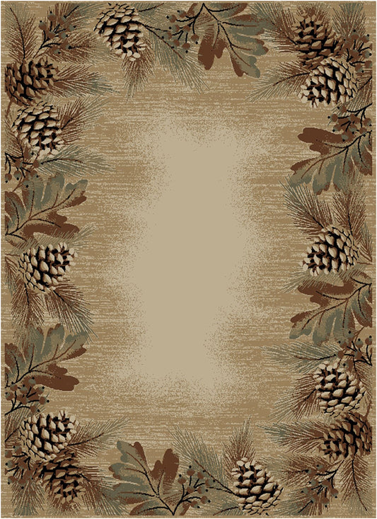 American Destinations Pembroke Pines Antique 7'10"x9'10" Area Rug | 100% Polypropylene | Machine Loomed | 10 mm pile height