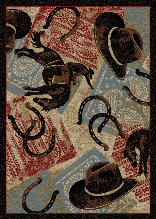 American Destinations Ladera Ranch Multi 2'3"x3'3" Area Rug | 100% Polypropylene | Machine Loomed | 10 mm pile height