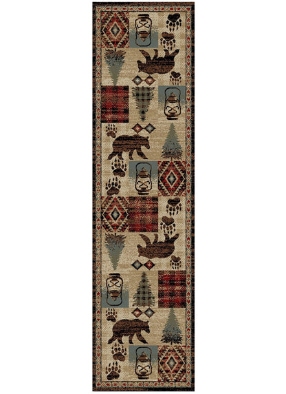 American Destinations Cypress Creek Multi 5'3"x7'3" Area Rug | 100% Polypropylene | Machine Loomed | 10 mm pile height