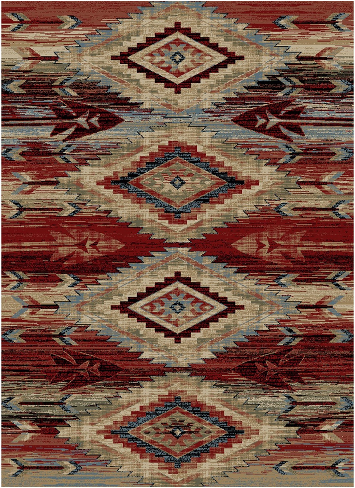 American Destinations Broken Bow Multi 5'3"x7'3" Area Rug | 100% Polypropylene | Machine Loomed | 10 mm pile height