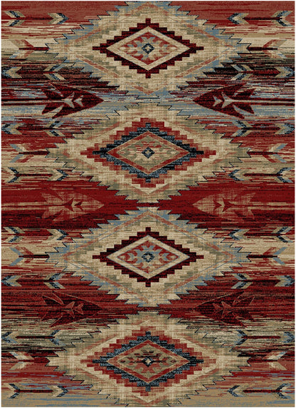 American Destinations Broken Bow Multi 2'3"x3'3" Area Rug | 100% Polypropylene | Machine Loomed | 10 mm pile height