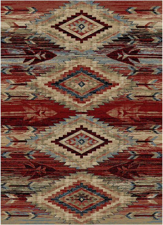 American Destinations Broken Bow Multi 5'3"x7'3" Area Rug | 100% Polypropylene | Machine Loomed | 10 mm pile height