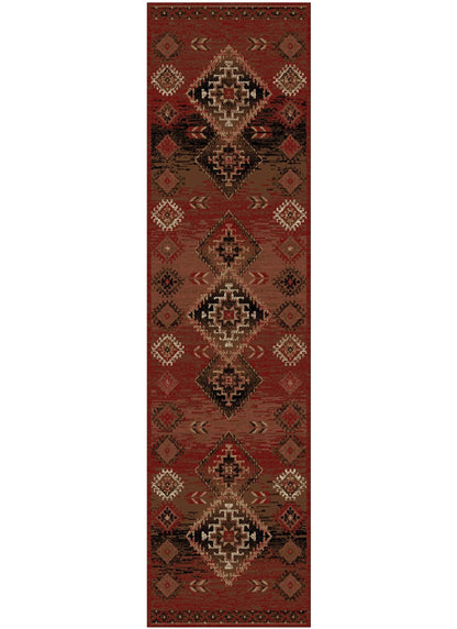 American Destinations Phoenix Red 7'10"x9'10" Area Rug | 100% Polypropylene | Machine Loomed | 10 mm pile height