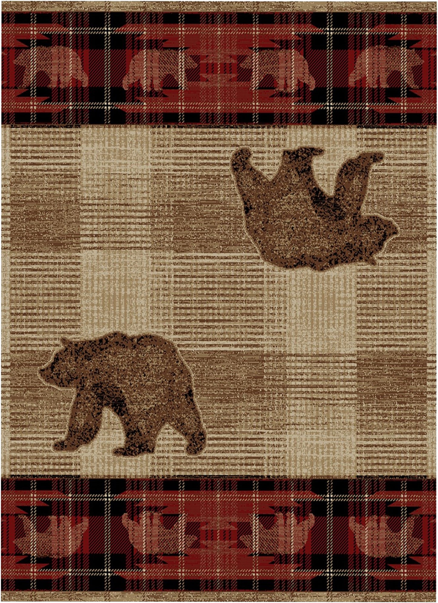 American Destinations Rocky Point Antique 7'10"x9'10" Area Rug | 100% Polypropylene | Machine Loomed | 10 mm pile height