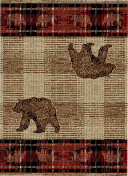 American Destinations Rocky Point Antique 7'10"x9'10" Area Rug | 100% Polypropylene | Machine Loomed | 10 mm pile height