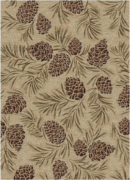 American Destinations Pine Grove Antique 7'10"x9'10" Area Rug | 100% Polypropylene | Machine Loomed | 10 mm pile height