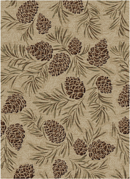 American Destinations Pine Grove Antique 7'10"x9'10" Area Rug | 100% Polypropylene | Machine Loomed | 10 mm pile height