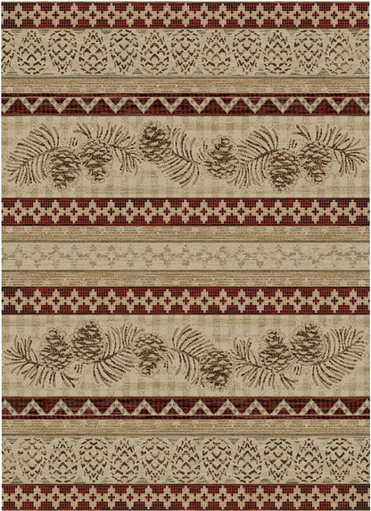 American Destinations Pineview Antique 7'10"x9'10" Area Rug | 100% Polypropylene | Machine Loomed | 10 mm pile height