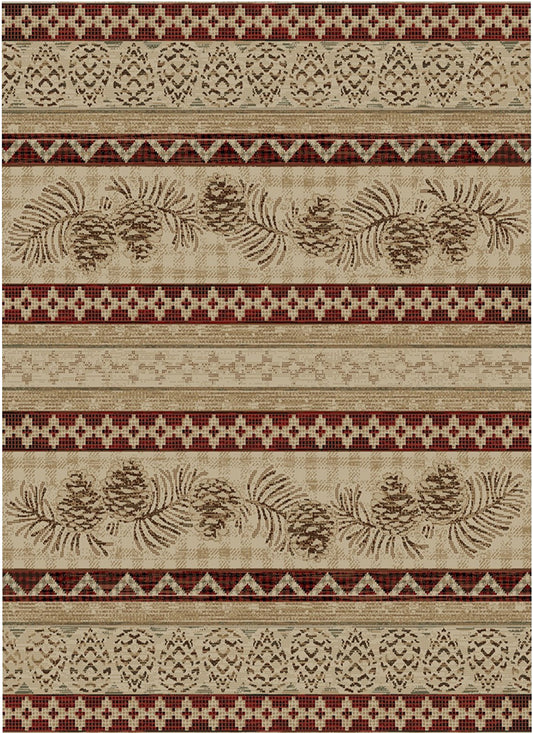 American Destinations Pineview Antique 7'10"x9'10" Area Rug | 100% Polypropylene | Machine Loomed | 10 mm pile height