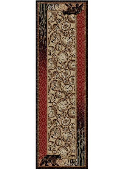 American Destinations Red Creek Multi 7'10"x9'10" Area Rug | 100% Polypropylene | Machine Loomed | 10 mm pile height