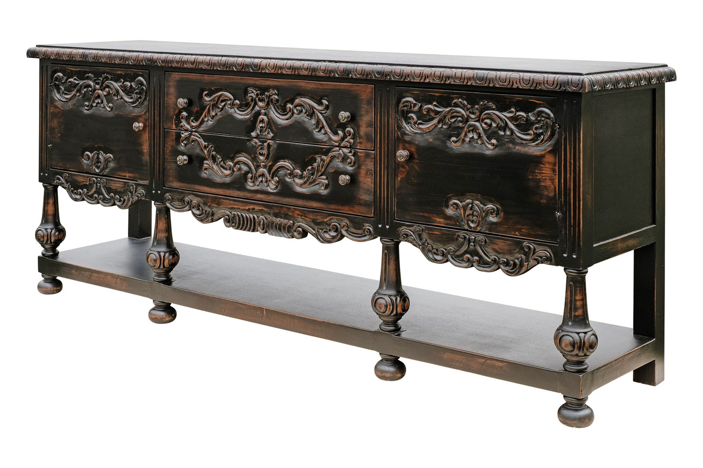 Aurelia Verona Espresso Dining Room Buffet Table - 22 x 87 x 37