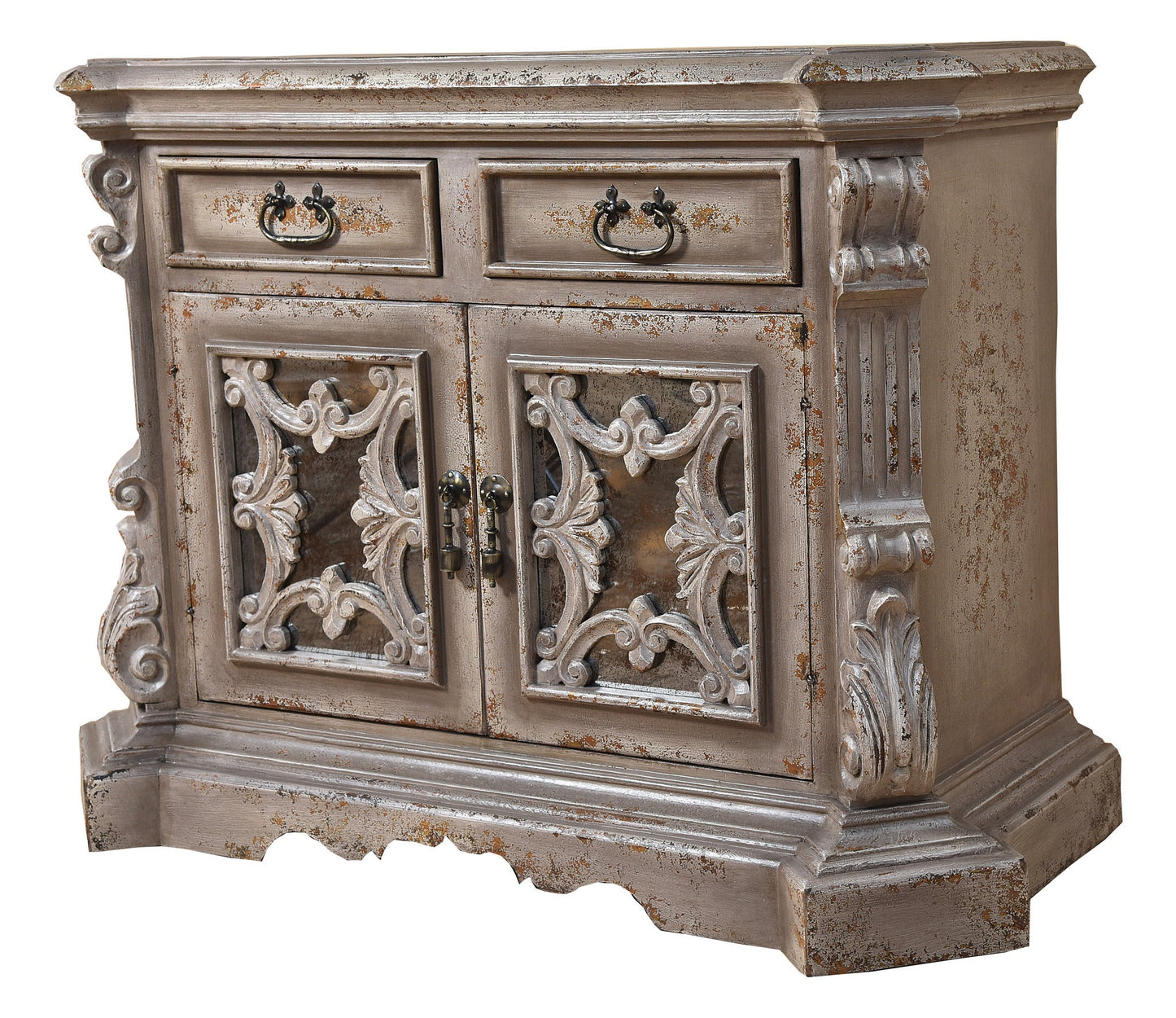 Loire Valley Rococo Buffet in Antique Cream Finish - Lyon
